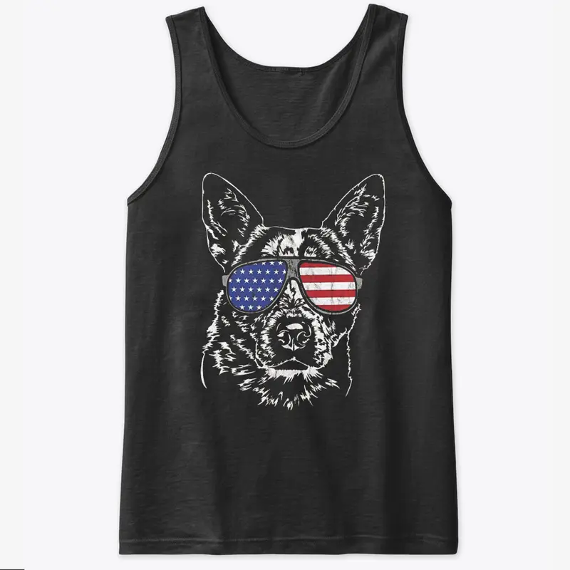 Cattle Dog America Flag