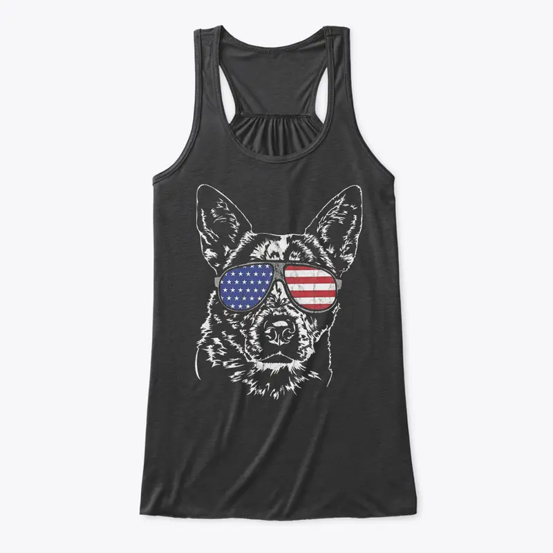 Cattle Dog America Flag