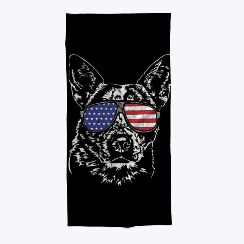 Cattle Dog America Flag